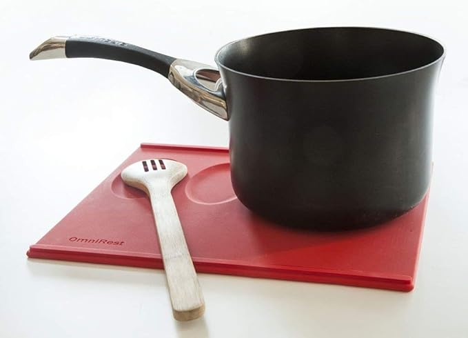 OmniRest Silicone Kitchen Spoon Rest, Multiple Spoon Rest, Pot Holder, Trivet, Extra Thick Silicone, Easy to Clean