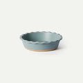 MORA Ceramic Pie Pan for Baking - 9 inch - Deep and Fluted Pie Dish for Old Fashion Apple Pie, Quiche, Pot Pies, Tart, etc - Modern Farmhouse Style Porcelain Ceramic Pie Plate - Iris