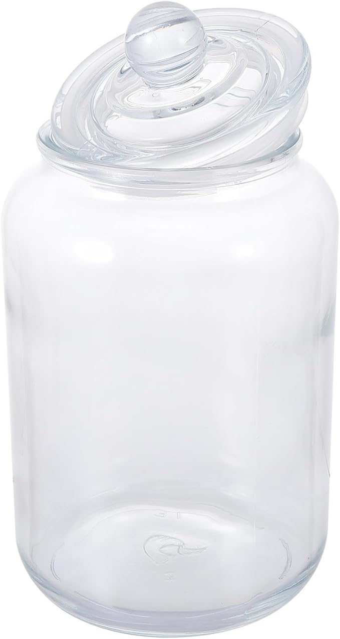 FOMIYES Glass Airtight Storage Jar 3l Food Canister for Kitchen Pantry Sealed Glass Container with Lid for Cereal Honey and Meal Prep