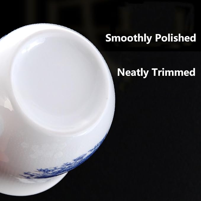 GOLDY&WENDY Chinese Porcelain Tea Cup with Infuser Lid and Saucer Sets Convenient System Ceramics Coffee Mug for Home Office