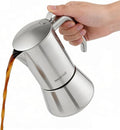 wedrink Stovetop Espresso Maker 6 Espresso Cups Stainless Steel Moka Pot for Greca, Induction, Electric & Gas Stoves(10 OZ/300ml)