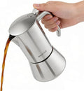wedrink Stovetop Espresso Maker 9 Espresso Cups Stainless Steel Moka Pot for Greca, Induction, Electric & Gas Stoves(15 OZ/450ml)
