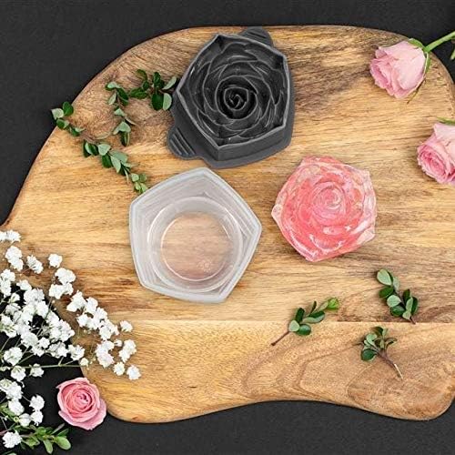 Tovolo Leak-Free, Rose Ice Cube Stackable with Tight Silicone Seal Novelty Drink Mold-Set of 2, One Size, Clear (Pack of 4)
