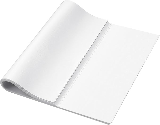 Honoson 150 Pcs Natural Unbleached Parchment Paper, 15x21 Inches Precut Non-Stick Parchment Sheets, Ideal for Baking, Cooking, Grilling, Air Fryer and Steaming (White)