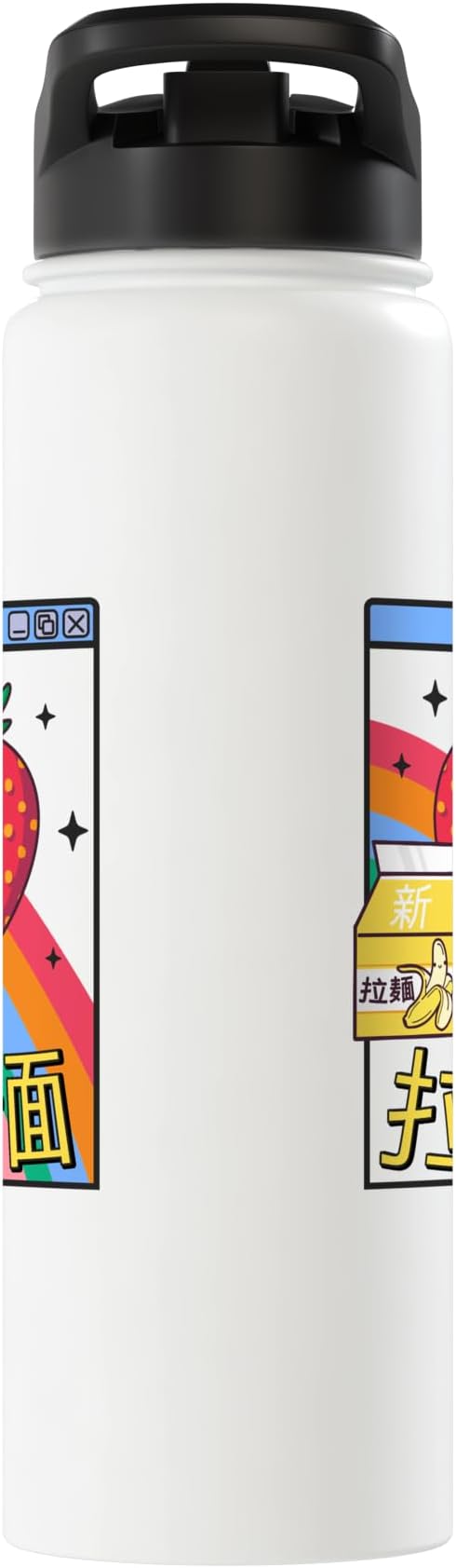 Strawberry Milk Carton Kawaii Vaporwave Aesthetic Anime Stainless Steel Insulated Water Bottle