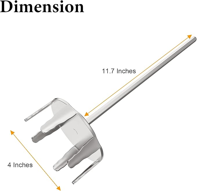 Outspark 4 Inch Stainless Steel Pork Puller Used with Standard Hand Drill