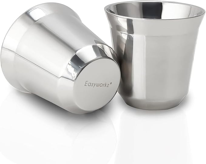 Easyworkz French Press 34 oz Coffee Tea Maker Bundled with Stainless Steel Espresso Cup