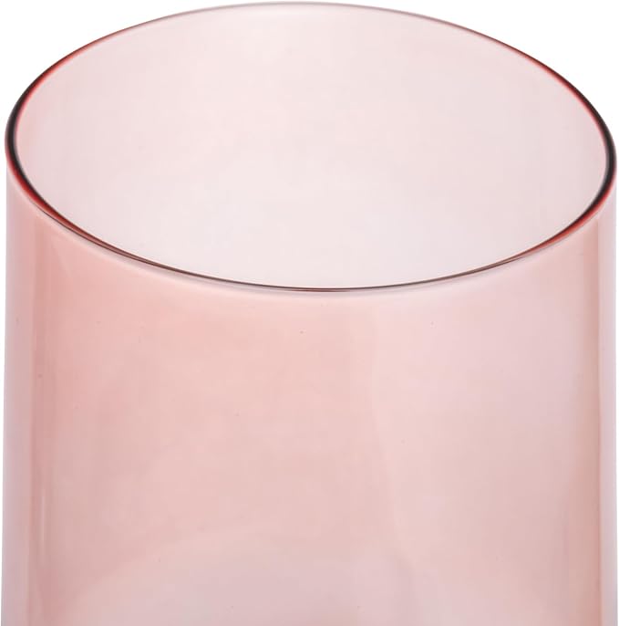 Creative Co-Op Hand Blown Stemmed Wine Glasses, 14 Ounces, 4 Assorted Colors Glassware, Multi (Pack of 6)