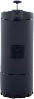 BruTrek® by Planetary Design OVRLNDR Travel Coffee French Press, 24 fl.oz Capacity, Double Wall Vacuum Insulated, Easy To Clean Removable Bottom, No Spill Lid, On The Go Coffee Brewing (Obsidian)
