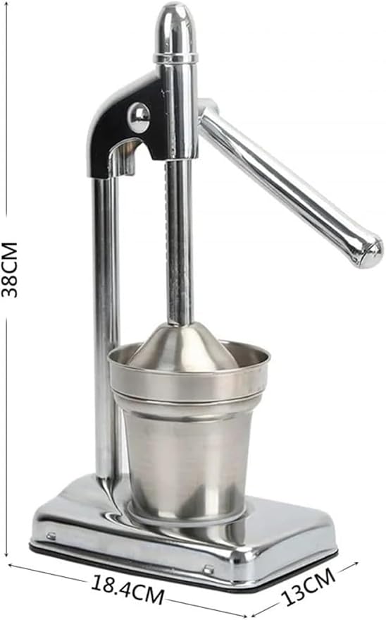 Cast Iron Juicer Hand Press, Heavy Duty Countertop Lime Citrus Crush, Self-Weighted Pressure Rod, Professional Heavy Duty Hand Press with Non Skid Cup Base for Home and Kitchen