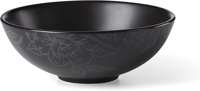Oneida 897391 Roseto 12-Piece Dinnerware Set, Charcoal