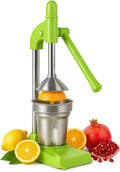 Cast Iron Juicer Hand Press, Cast Iron Stainless Steel Manual Hand Citrus Juicer, Heavy Duty Countertop Professional Commercial Manual Fruit for Fresh Orange Juice, Lemon, Pomegranate