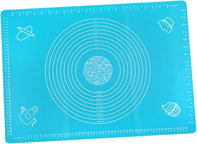 2xSilicone Cooking Mat Non Stick Oven Baking MatTray Sheet Pan Cookware Blue, 5 Pcs