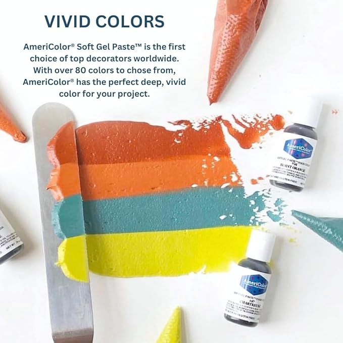 Food Coloring AmeriColor Student - Kit 3 12 .75 Ounce Bottles Soft Gel Paste Colors
