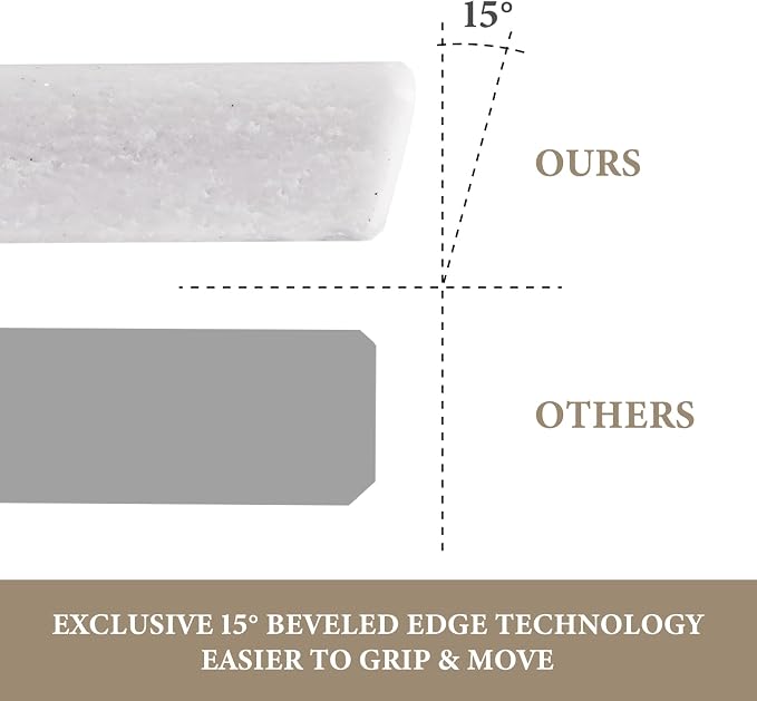 Koville Brazilian Natural Quartzite Cutting Board for Kitchen, 16x12inch Large Hand Crafted Marble Slab for Cheese, Charcuterie, Pastry Board - Wedding Gift, House Warming Gift