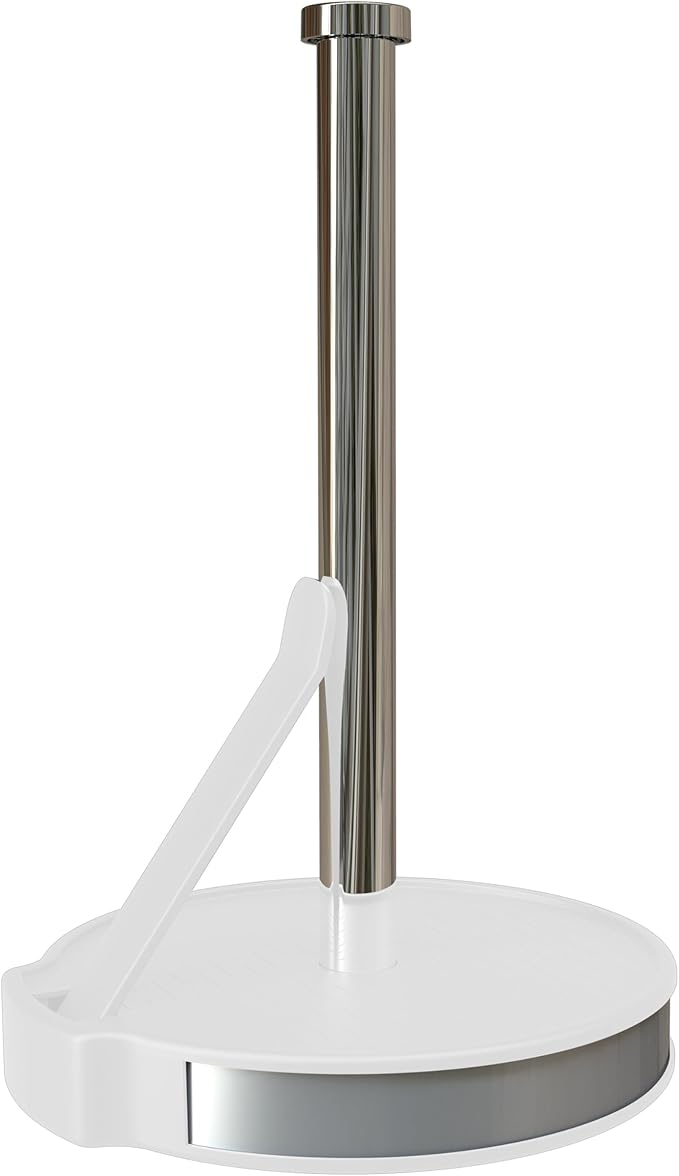 Kitchen Details Paper Towel Holder with Deluxe Tension Arm in White