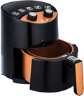 Copper Chef 2 QT Air Fryer - Turbo Cyclonic Airfryer With Rapid Air Technology For Less Oil-Less Cooking. Includes Recipe Book (Black)