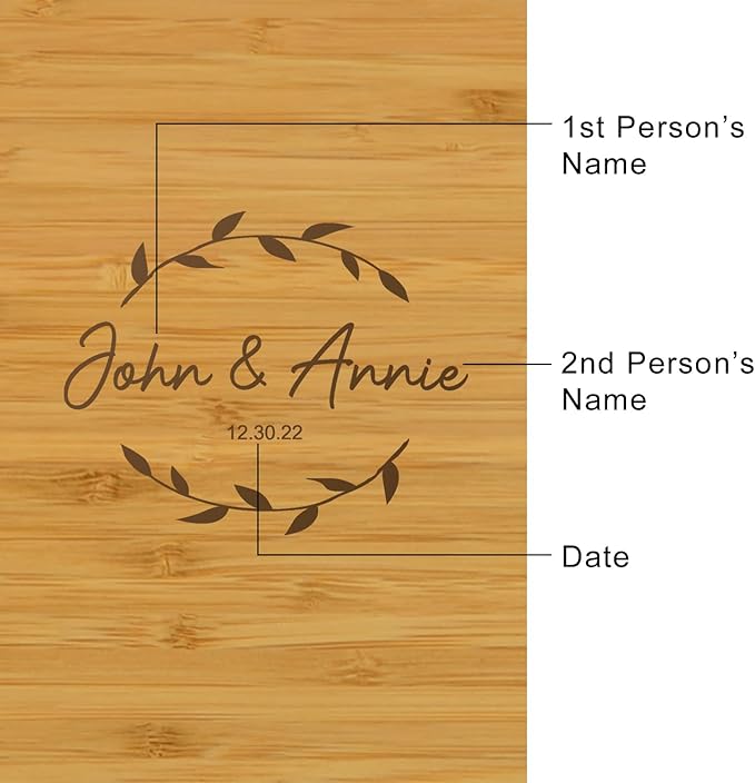 Picnic at Ascot Personalized Engraved Bamboo Cheese Board with Knife Set, Ceramic Bowl, Cocktail Sticks & Cheese Markers- Designed & Quality Checked USA