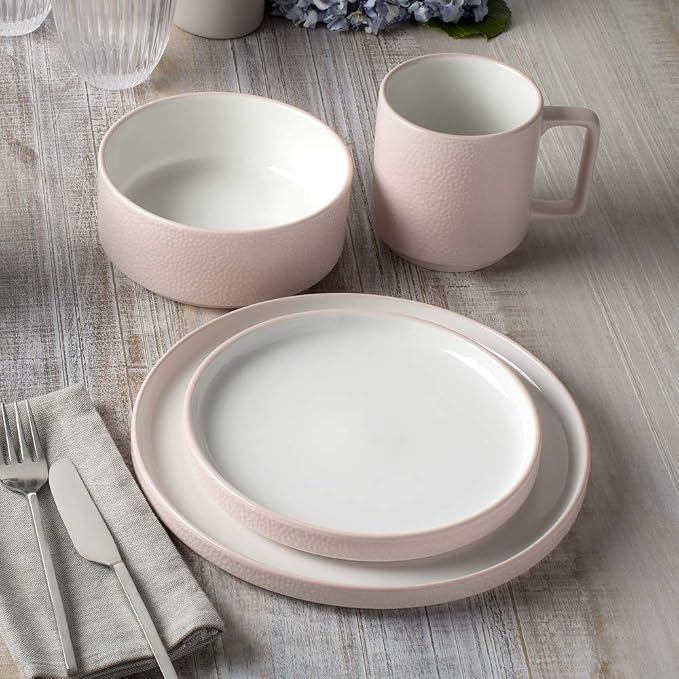 Noritake ColorTex Stone Blush 4-Piece Place Setting, Service for 1