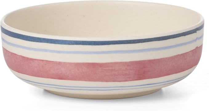 Oneida 24 Seven Melamine Collection, Dishwasher Safe Melamine Dinnerware and Drinkware, Stripe Pattern, Dinnerware Set, 12-Piece