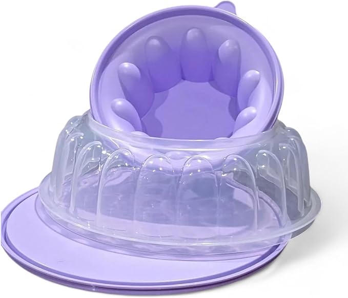 Tupperware Jel Ring Mold 6 cups in Lilac purple