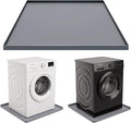 27x27 Inch Silicone Washing Machine Drain Pan – Fits Compact Washers up to 3.5 cu. ft., Waterproof Leak Protection Mat, Anti-Vibration Floor Protector, Grey