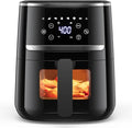 Air Fryer, 5-Quart Digital Air Fryer with Touchscreen, 8-in-1 Functions for Fry, Roast, Dehydrate, Bake Crispy & Juicy Meals, Compact Airfryer with Large Easy-View Window, Black