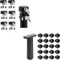 WOTOR Wine Saver Vacuum Pump with 20 Stoppers, Reusable Bottle Sealer Keeps Wine Fresh