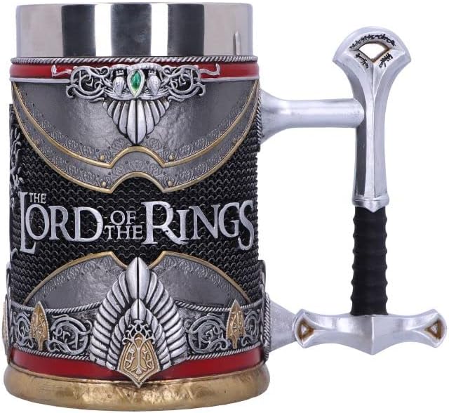 Nemesis Now Lord of the Rings Tankard, Hand-Painted Resin Mug, Officially Licensed Collectible, 15.5cm - Aragorn