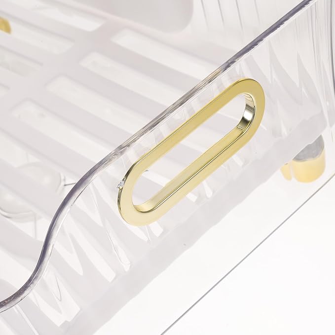 Healifty Dish Drying Rack Over Sink Kitchen Storage Rack with Cutlery Holder and Fruit Vegetable Drainer for Home Organization