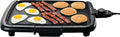 OVENTE Electric Griddle with 16 x 10 Inch Flat Non-Stick Cooking Surface, Removable and Adjustable Temperature Control, Indoor Grill for Instant Breakfast, Pancakes, Eggs or Burgers, Black GD1610B