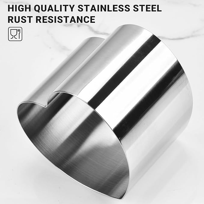 Heart Cake Ring Molds, Seamless Stainless Steel Cake Cutter For Baking, 3 inch Cooking Rings with Pusher & Lifter, Dessert Mousse Molds Baking Tools, Includes 1 Pusher, 1 Lifter and 6 Rings