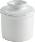 Butter Bell - The Original Butter Bell Crock by L. Tremain, a Countertop French Ceramic Butter Dish Keeper for Spreadable Butter, French Ceramic Butter Dish Keeper, Specialty - Classic White