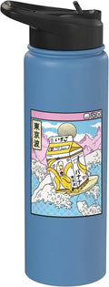 Banana Milk Carton Great Waves Kawaii Aesthetic Stainless Steel Insulated Water Bottle