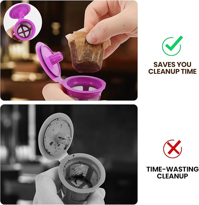 Pro Mael Disposable K Cup Filters with Lid, Coffee Filter Paper for Keurig Brewers Single Serve 1.0 and 2.0, Use with Reusable K Cup Pods (100 Count, Natural Unbleached)