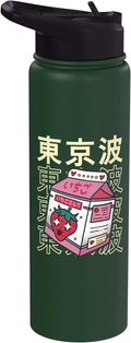 Japanese Strawberry Milk Carton Kawaii Aesthetic Anime Stainless Steel Insulated Water Bottle