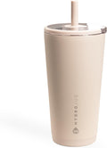 HydroJug Everyday Tumbler 20 oz, Ceramic-Lined Straw Cup, Dune