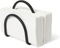 Umbra Squire Napkin Holder for Square and Rectangular Dinner, Cocktail, Luncheon Napkins, Modern Metal Design Looks Like Cast Iron, Black