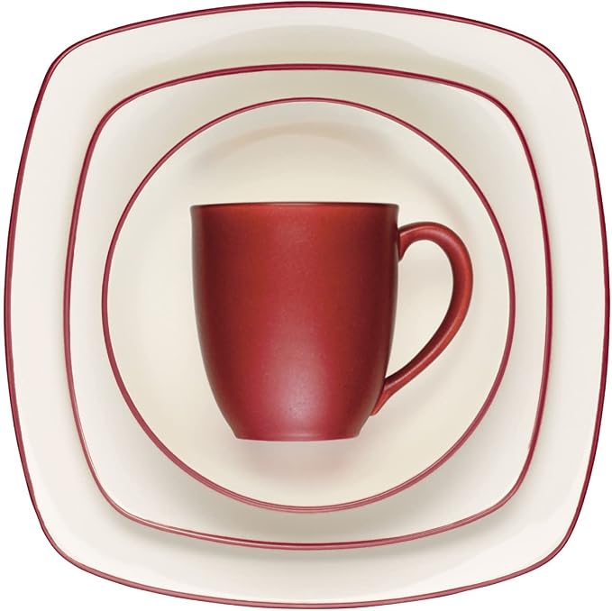 Noritake Colorwave Raspberry 4-Piece Square Place Setting, Service for 1