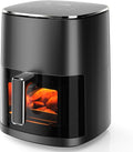 Air Fryer, 6QT Square Airfryer with Visual Window, 400°F Fast Heating Air Fryers Oven with Timer, Auto-Off, Non Toxic & Non Stick, Multiple 12 Modes for Roast, Bake, Dehydrate, Fry, Reheat