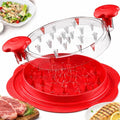 Premium Manual Food Shredder, Chicken Crusher Tool, Large Standard Size, PowerPull Chicken Grinder, Pork & Beef, KitchenPro Chicken Shredder Tool (Red)