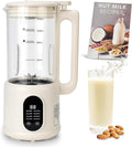 8 in1 Automatic Nut Milk Maker, 40oz Soybean Milk Machine for Homemade Almond, Oat, Soy, Coconut, Plant-Based Milk and Non Dairy Beverages, 12 Hours Timer/Auto-clean/Room Temp/Keep Warm/Boil/Low-Noise