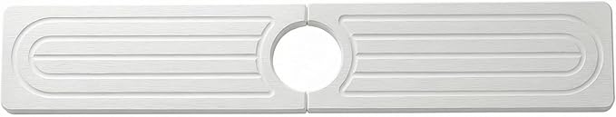Faucet Mat for Kitchen Sink -Diatomite Stone Drying Mat for Kitchen Counter & Bathroom Sink,Quick-Dry Kitchen Sink Mat-Sink Protector & Splash Guard,Super Absorbent (White, 15.8"x4")