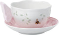 Lenox Butterfly Meadow Figural Cup and Saucer Set, Pink