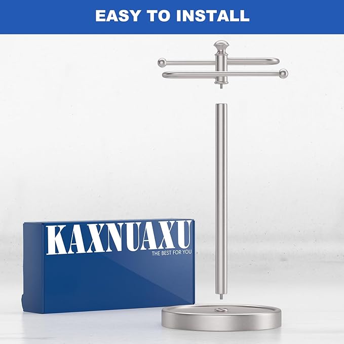 Hand Towel Holder, 304 Stainless Steel Heavy Duty S Shape Hand Towel Stand Free Standing Towel Bar for Bathroom Kitchen Countertop
