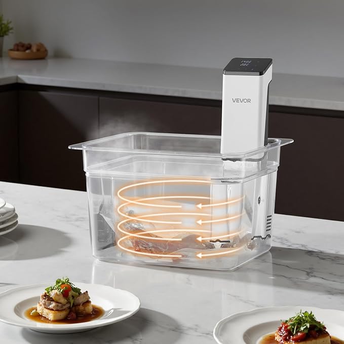 VEVOR Sous Vide Precision Cooker, 850W Sous-Vide Cooking Machine, Immersion Circulator with LED Digital Display, Secure Clamp Design, Fast-Heating, Accurate Temperature & Timer Control, Sous-Vide