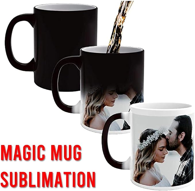 Sublimation Mugs, Cups 11oz Sublimation Ceramic Blank Coffee Mugs,White Cups, Sulimation Blanks, Blank White Mugs-36 pack bulk bundle (12pc magic black single box)