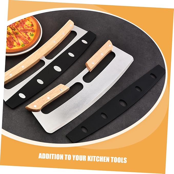 PRETYZOOM 10pcs Pizza Cutter Blade Covers Fit Knife Protector for Safe Cutting Half Round Edge Guard for Camping Bbq Picnic and Kitchen Use
