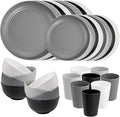 Supernal 32pcs Wheat Straw Dinnerware Sets,Plates and Bowls Sets,Reusable Plastic Plate,Microwave Dishwasher Safe,Plastic Dinnerware Set,Four Color Set 16pcs Plates,8pcs Bowls,8pcs Cups