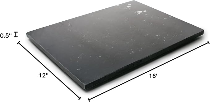 Fox Run Marble Pastry Board, Black, 12 x 16 x 0.5 inches
